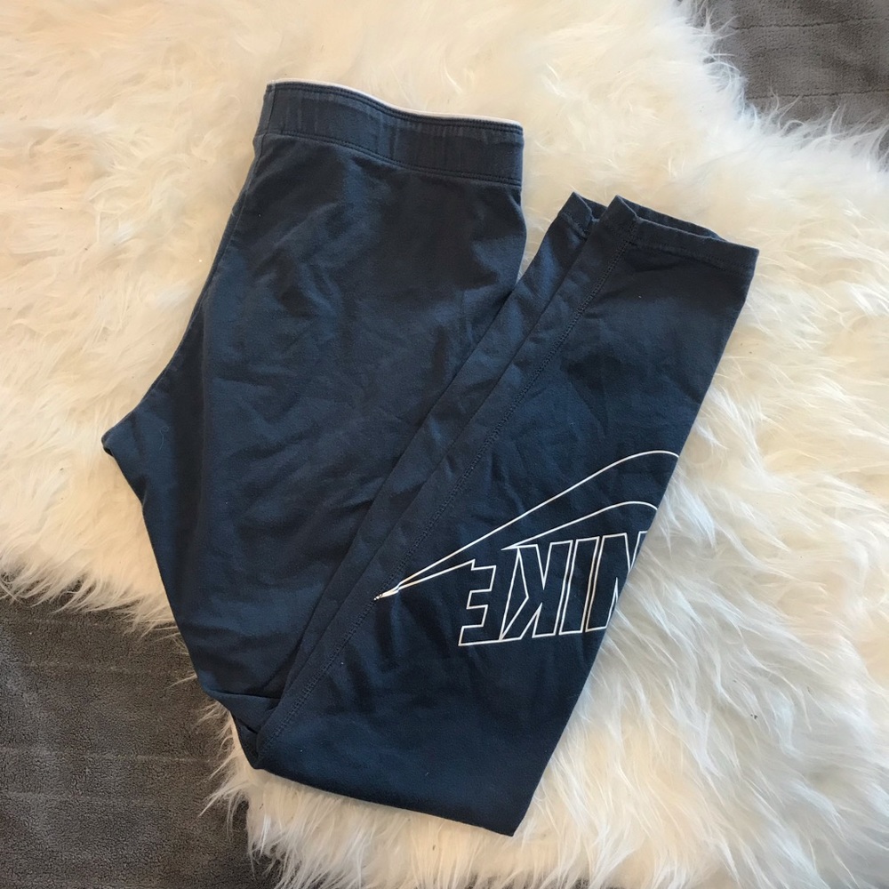 Nike blue cotton leggings size M